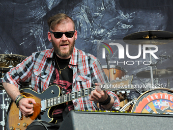 Dale Stewart with Seether performs during River City Rockfest at the AT&T Center on May 24, 2014 in San Antonio, Texas. (