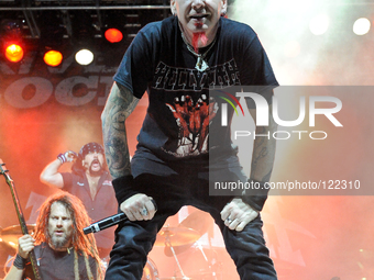 Chad Gray with Hellyeah performs during River City Rockfest at the AT&T Center on May 24, 2014 in San Antonio, Texas. (