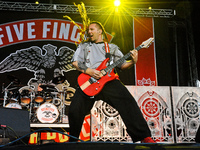 Zoltan Bathory with Five Finger Death Punch performs during River City Rockfest at the AT&T Center on May 24, 2014 in San Antonio, Texas. (