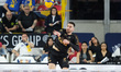 Konstantin Abaev of Rana Verona serves during the match between Rana Verona and Allianz Mi...