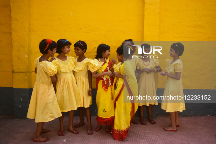 Kumari Puja Ritual As Part Of The Annual Hindu Festival Of Ram Navami In Kolkata, India