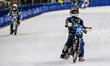 Niclas Svensson (192) of Sweden stands after his heat 14 win during the FIM Ice Speedway G...