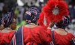 A group of women pays homage to the Alake of Egba Land during the Lisabi Festival 2025 in...