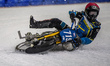 Filip Jager (719) of Sweden in red loses control of his bike in the re-run of Heat 17 duri...