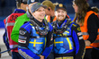 Martin Haarahiltunen (199) of Sweden (right) stands with Niclas Svensson (192) of Sweden d...