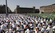 People participate in Mexico's National Mass Boxing Class as part of the campaign for peac...