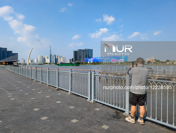 Saigon River In Ho Chi Minh City