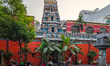 People gather outside the Mariamman Hindu Temple in Ho Chi Minh City, Vietnam, on April 7,...