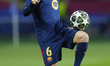 Gavi central midfield of Barcelona and Spain during the UEFA Champions League 2024/25 Quar...
