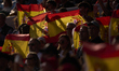 Spain fans show their support during the Women's Nations League Group A3 match between Spa...