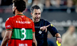 Referee Dennis Higler officiates during the match between NEC and RKC at Stadium de Goffer...