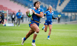 Maribel Mestra plays during the rugby game between Colombia 7s and Thailand 7s in Krakow,...