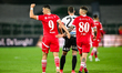 Players of Dinamo celebrate during the Universitatea Cluj vs. Dinamo match in the playoff...