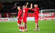 Players of Dinamo celebrate during the Universitatea Cluj vs. Dinamo match in the playoff...