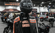 EDMONTON, CANADA - APRIL 13:The Harley-Davidson logo seen on Harley-Davidson products, on...