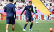 Andreas Christensen trains during the match between FC Barcelona and Real Club Celta de Vi...