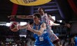 Luca Vincini of Dinamo Sassari and Kaodirichi Akobundu-Ehiogu of Openjobmetis Varese play...