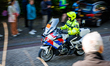 Police participate in the Amstel Gold Race from Maastricht to Valkenburg in Berg en Terbli...