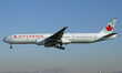 Boeing 777-333(ER) from Air Canada company, landing at Barcelona-El Prat airport, in Barce...