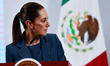Mexico's President Claudia Sheinbaum Pardo speaks during a briefing conference about the e...