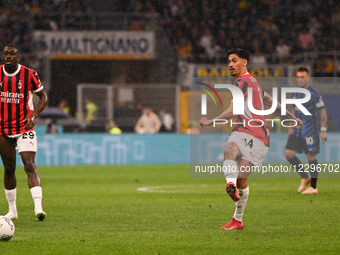 Tijjani Reijnders of AC Milan is in action during the Italian Cup Semi Final second leg match between Inter FC Internazionale and AC Milan a... by Tiziano Ballabio/NurPhoto