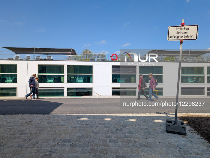 Viking Cruise Ships At Anchor On The Danube In Regensburg