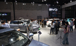 The BYD booth is at the National Exhibition Center in Shanghai, China, on April 25, 2025,...