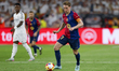 Frenkie de Jong of FC Barcelona controls the ball during the Final Copa del Rey match betw...