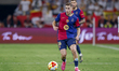 Fermin Lopez of FC Barcelona runs with the ball during the Final Copa del Rey match betwee...