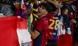 Pau Cubarsi of FC Barcelona celebrates the victory during the Final Copa del Rey match bet...