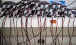 Blood bags are pictured at Tehran Blood Transfusion Center in Tehran, Iran, on April 27, 2...