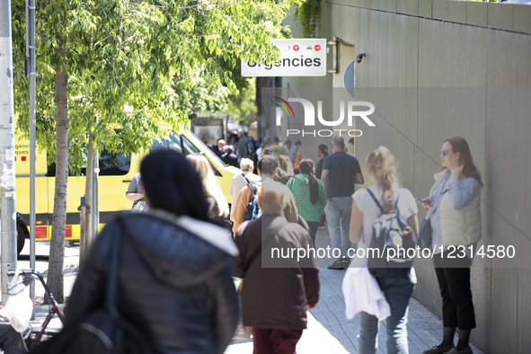 A street in Barcelona, Spain, during the massive blackout affecting Spain, Portugal, and Italy 