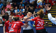 Crina Pintea in  action during the EHF Champions League Women 2024/25 quarter-final game b...