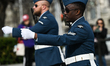OTTAWA, CANADA, APRIL 30:Two Ceremonial Guard sentries from the Royal Canadian Air Force...