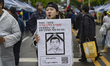 Tens of thousands of members of the Korean Confederation of Trade Unions assemble near Sun...