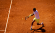 Felix Auger-Aliassime from Canada competes against Andrea Pellegrino from Italy during the...