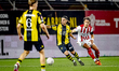 Vitesse midfielder Irakli Yegoian and Top Oss defender Giovanni Troupee play during the ma...