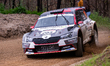 ERNESTO CUNHA and VALTER CARDOSO drive their Skoda Fabia Evo Rally2 during the Rali Terras...