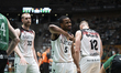 Muhammad-Ali Abdur-Rahkman of Surne Bilbao Basket makes an elbow gesture claiming a foul d...