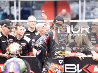 Danilo Petrucci of the Barni Spark Racing Team and Team Barni participates in Race 2 of the FIM Superbike World Championship in Cremona, Ita... by Fabio Averna/NurPhoto