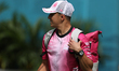 Isack Hadjar arrives at the Miami International Autodrome in Miami, Florida, for the Formu...
