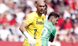 Marko Dmitrovic of CD Leganes gives instructions during the La Liga EA Sports match betwee...