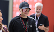 Popular Argentinean musician Bizarrap is seen in the paddock at the Miami International Au...