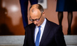 Newly elected German Chancellor Friedrich Merz arrives to pose for a group photo at the fi...