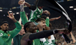 Kendrick Nunn, #25 of Panathinaikos AKTOR Athens, celebrates his team's victory after the...