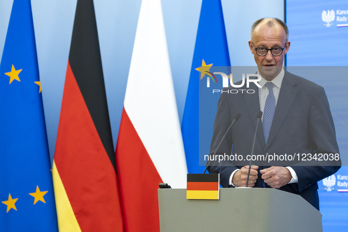 German Chancellor Friedrich Merz visits Poland