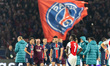 PSG players celebrate at the end of the UEFA Champions League Semi-final Second Leg footba...