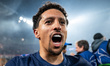 Marquinhos of Paris Saint-Germain celebrates at the end of the UEFA Champions League Semi-...