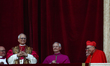 Cardinal Robert Prevost, newly elected as Pope Leo XIV is seen on the Saint Peter’s Basili...