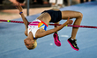 Yuliya Levchenko of Ukraine competes in the women's high jump event during the 2nd edition...